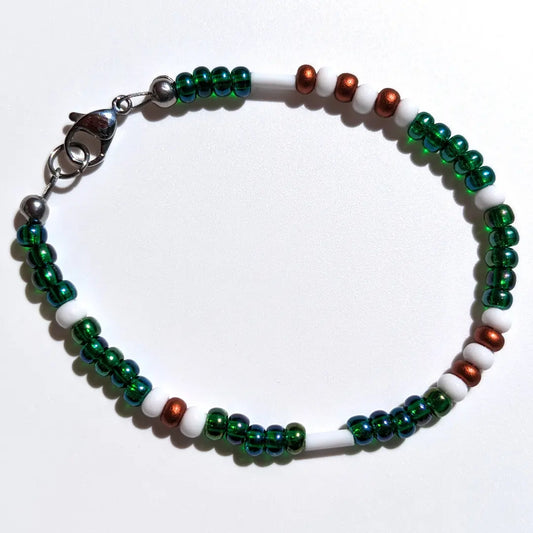 "Bestie" Morse Code Bracelet - Mermaid Luster