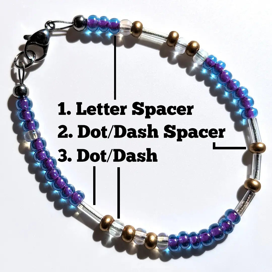 Custom Morse Code Bracelet
