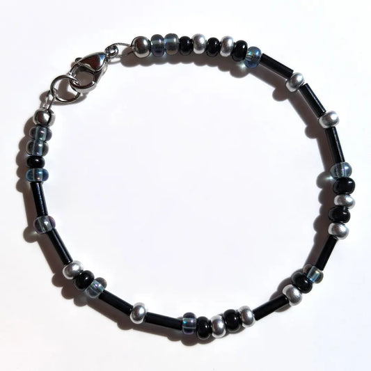 "Soulmate" Morse Code Bracelet - Oil Slick Shimmer