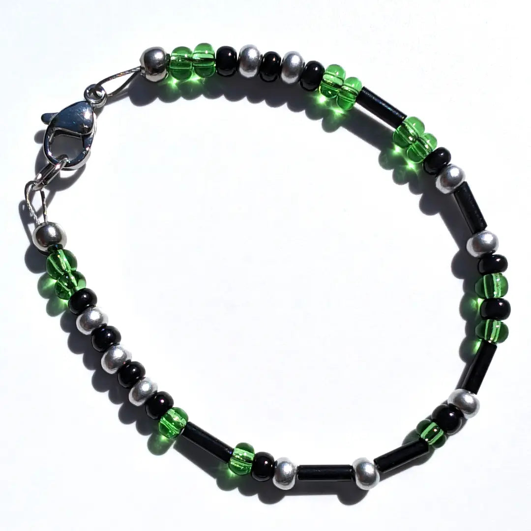 "Strength" Morse Code Bracelet - Limeade Shimmer