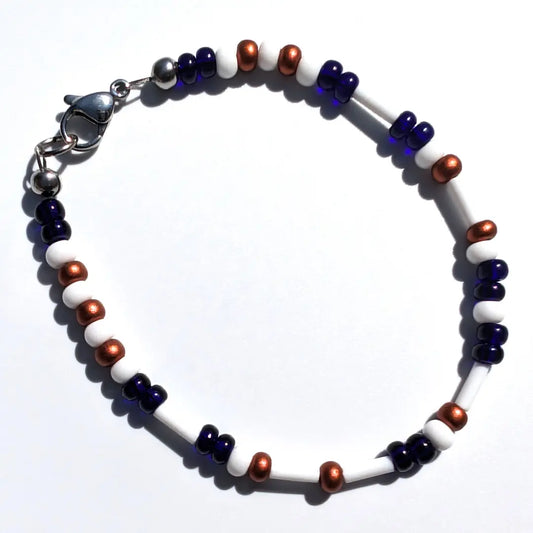 "Strength" Morse Code Bracelet - Midnight Luster