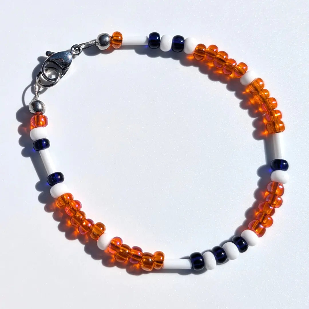"Denver" Football Morse Code Bracelet