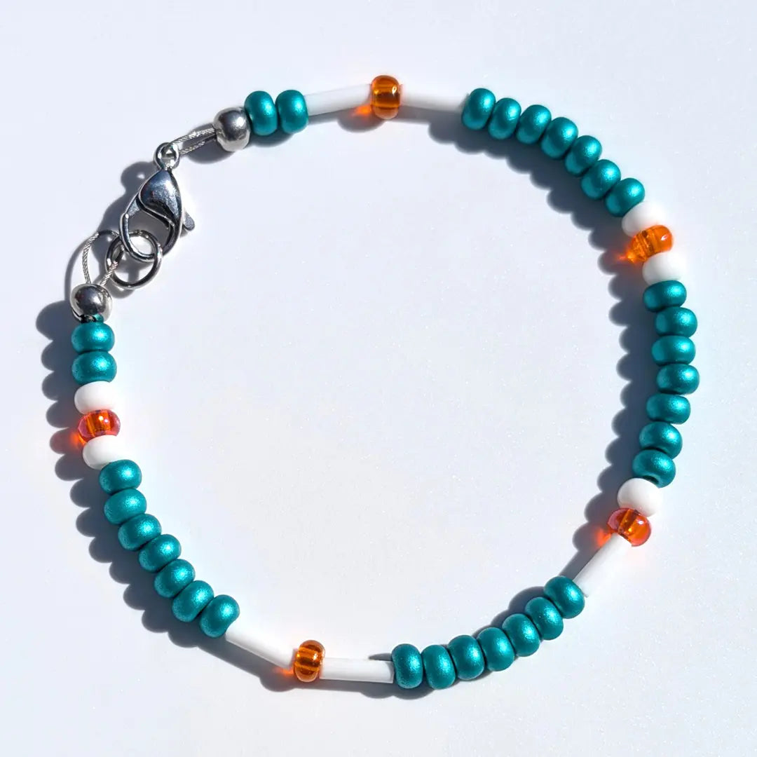 "Miami" Football Morse Code Bracelet