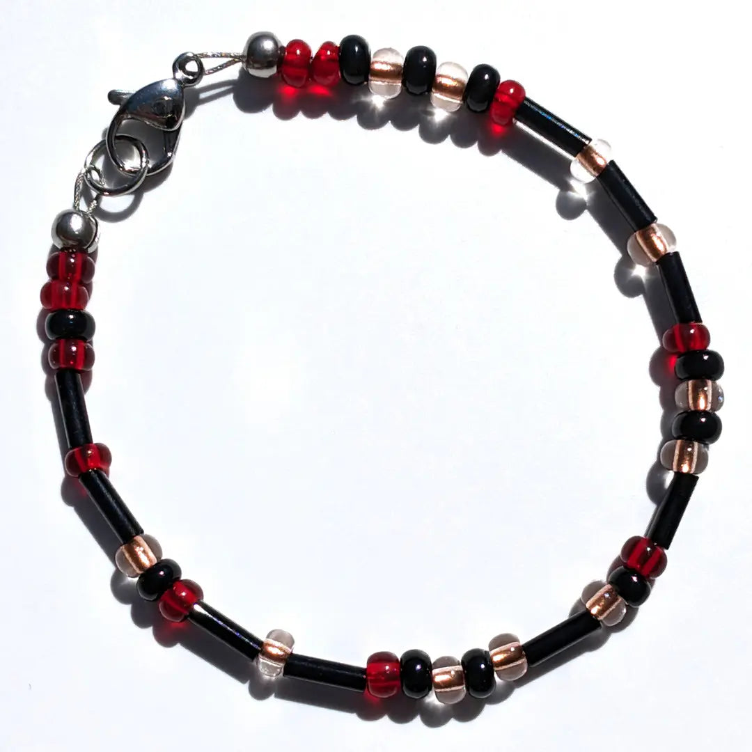 "Soulmate" Morse Code Bracelet - Cherry Sparkle
