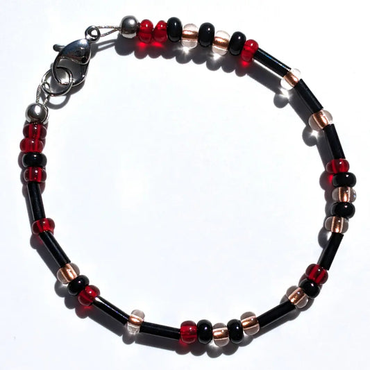 "Soulmate" Morse Code Bracelet - Cherry Sparkle