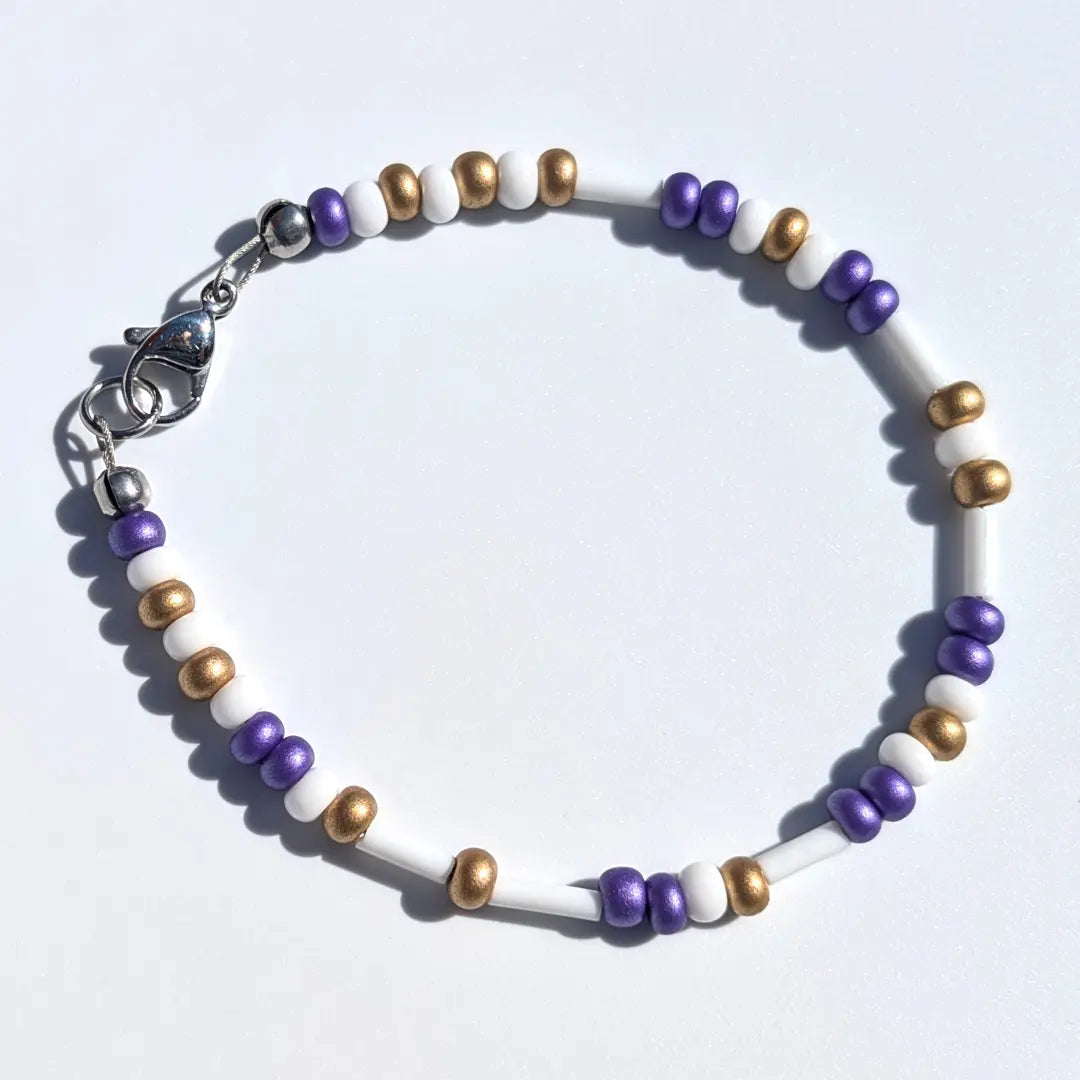 "Vikings" Football Morse Code Bracelet