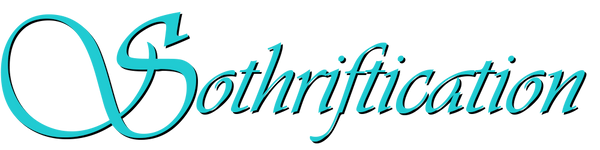 The title Sothriftication in Vivaldi font