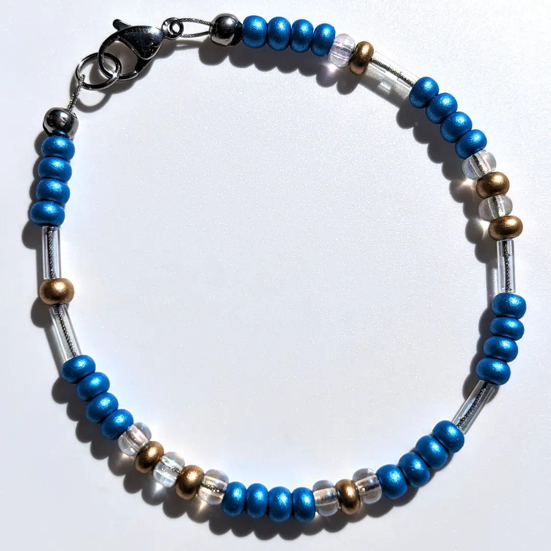 This Custom Autism Morse Code Bracelet, handcrafted with a limited time blue color scheme, is a great way to show your support for Autism Acceptance Month.