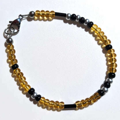 "Bestie" Morse Code Bracelet - Lemonade Shimmer