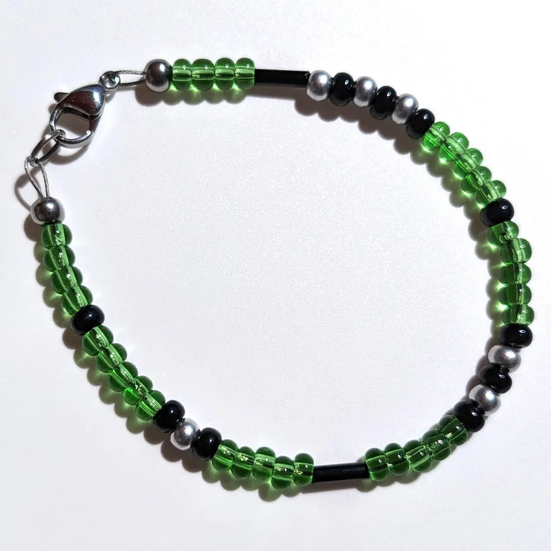 "Bestie" Morse Code Bracelet - Limeade Shimmer