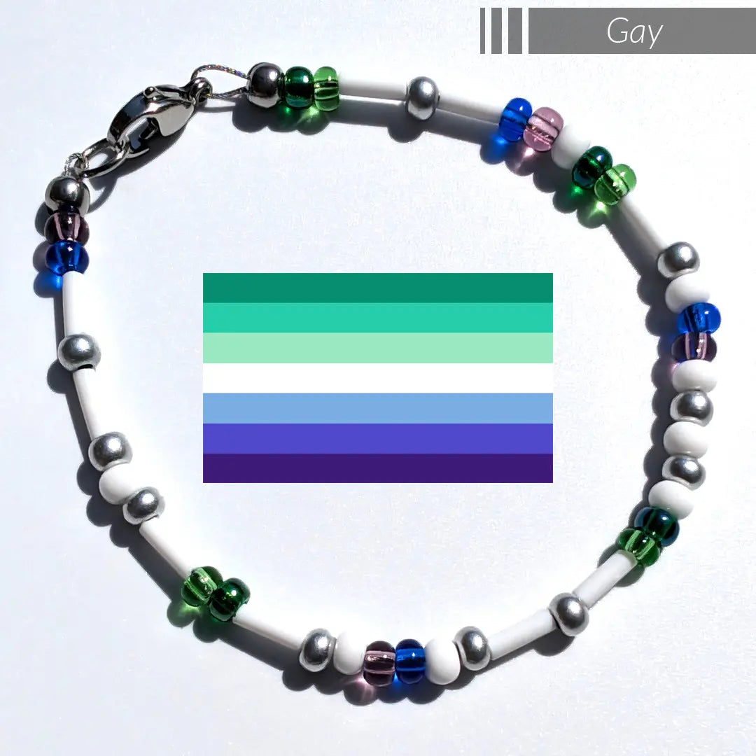 Custom Morse Code Bracelet - Pride