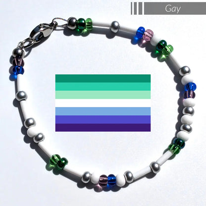 Custom Morse Code Bracelet - Pride