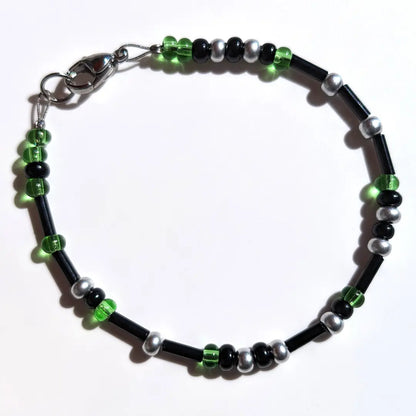 "Soulmate" Morse Code Bracelet - Limeade Shimmer