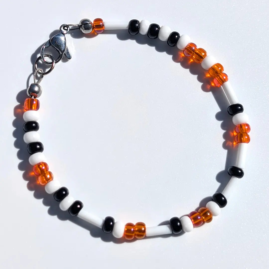 "Bengals" Football Morse Code Bracelet