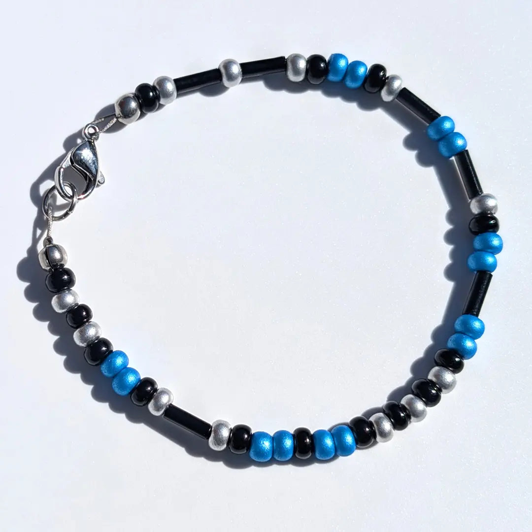 "Panthers" Football Morse Code Bracelet