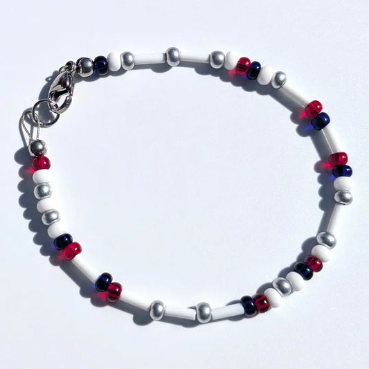 "Patriots" Football Morse Code Bracelet