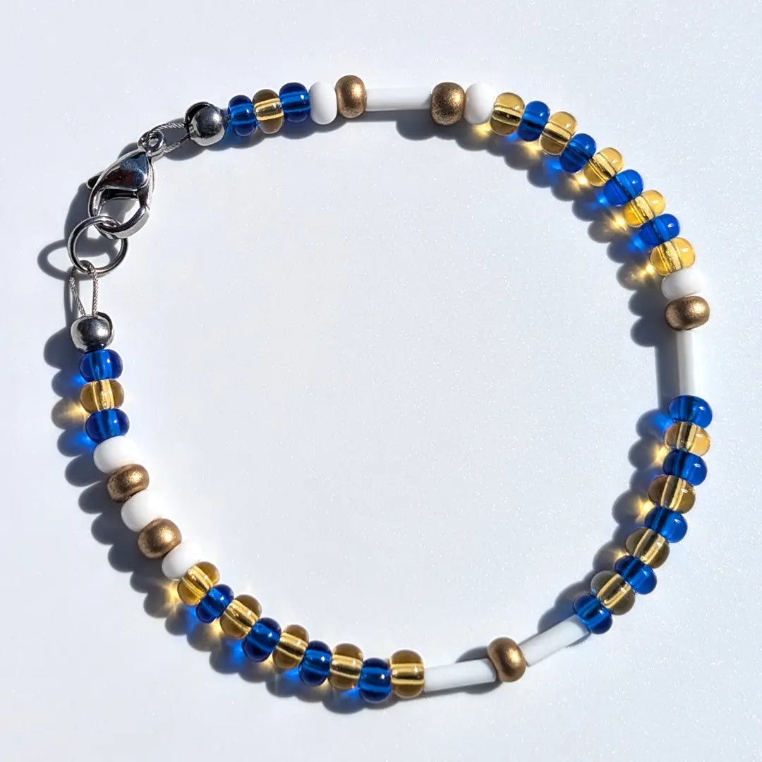 "Rams" Football Morse Code Bracelet